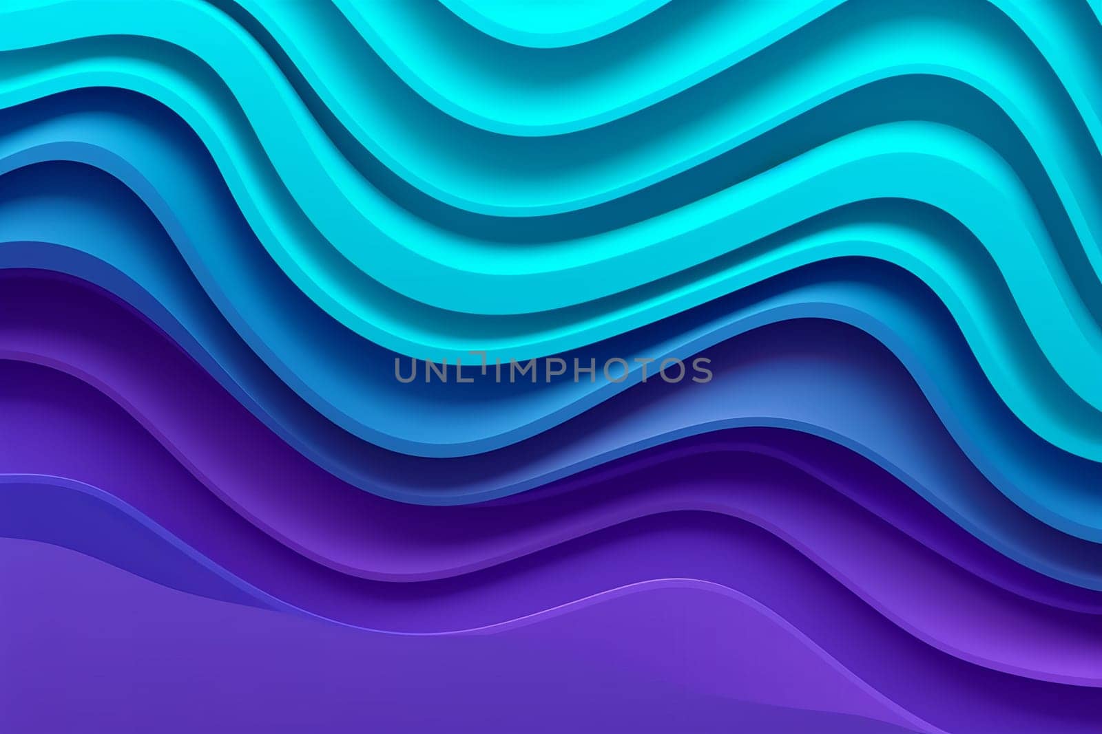 Purple turquoise wave. Color gradient paper. Generate Ai