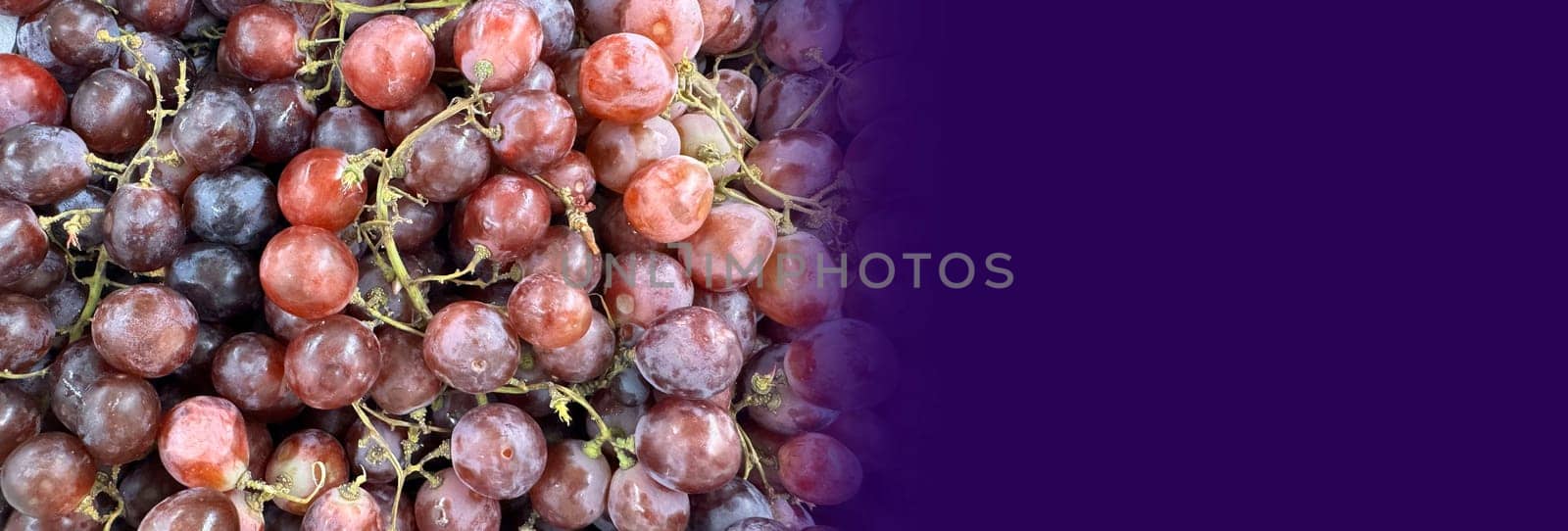 Close up of raw organic sweet red grapes background, wine grapes texture, Healthy fruits Red wine grapes background, top view fresh local produce, good for your multimedia content creation