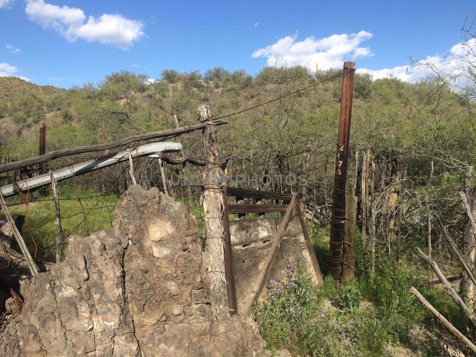 Abandoned Ranch Land In Remote Arizona Desert. High quality photo