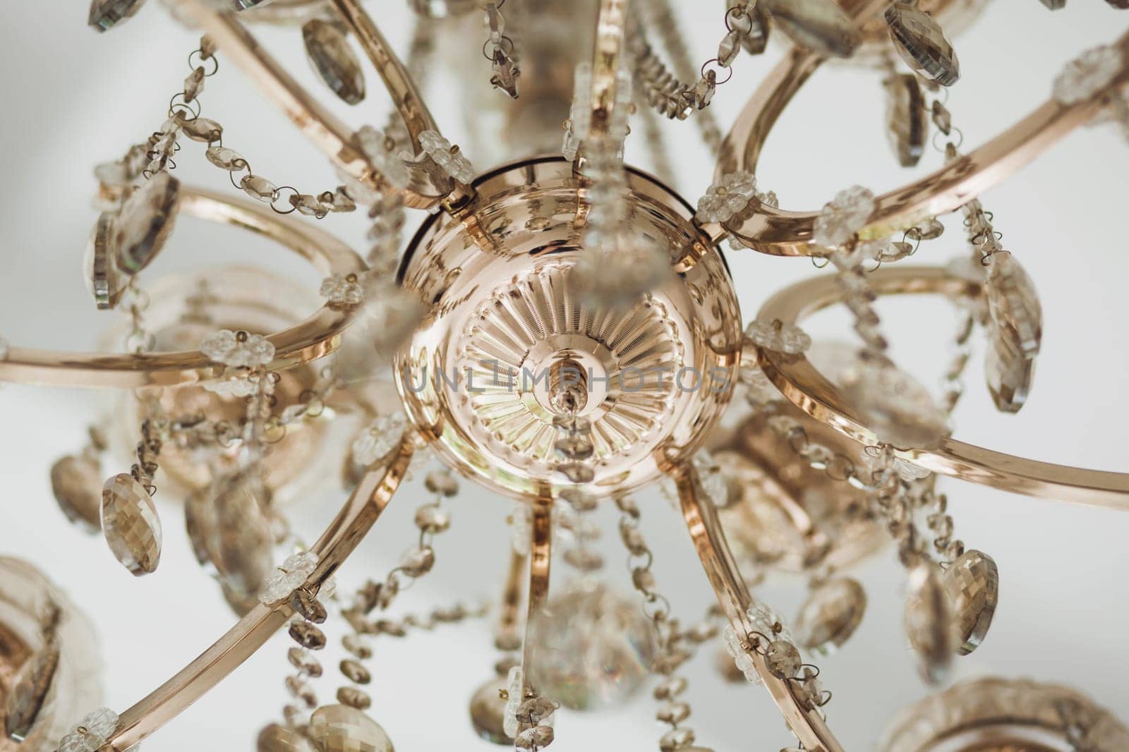 Gold hanging classic chandelier by Ladouski