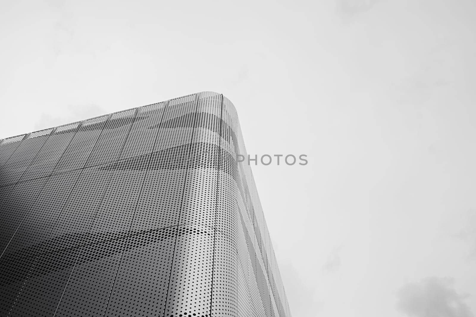 Metallic office building.Modern architecture