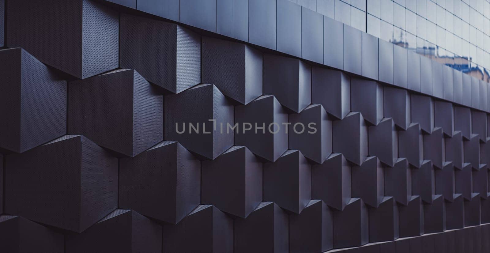 modern facade of the building. abstract architecture