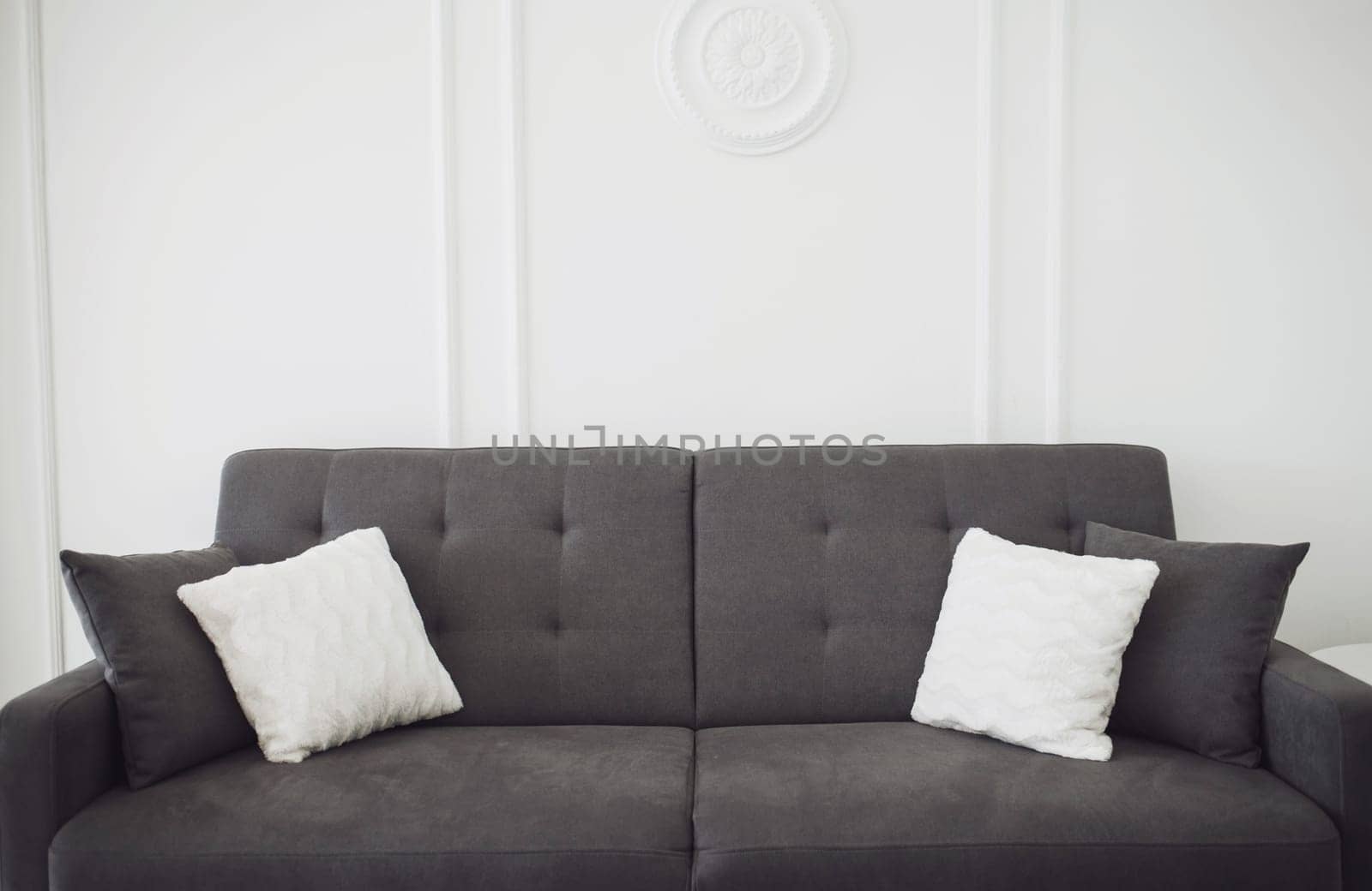 cozy classic interior of the room with a sofa