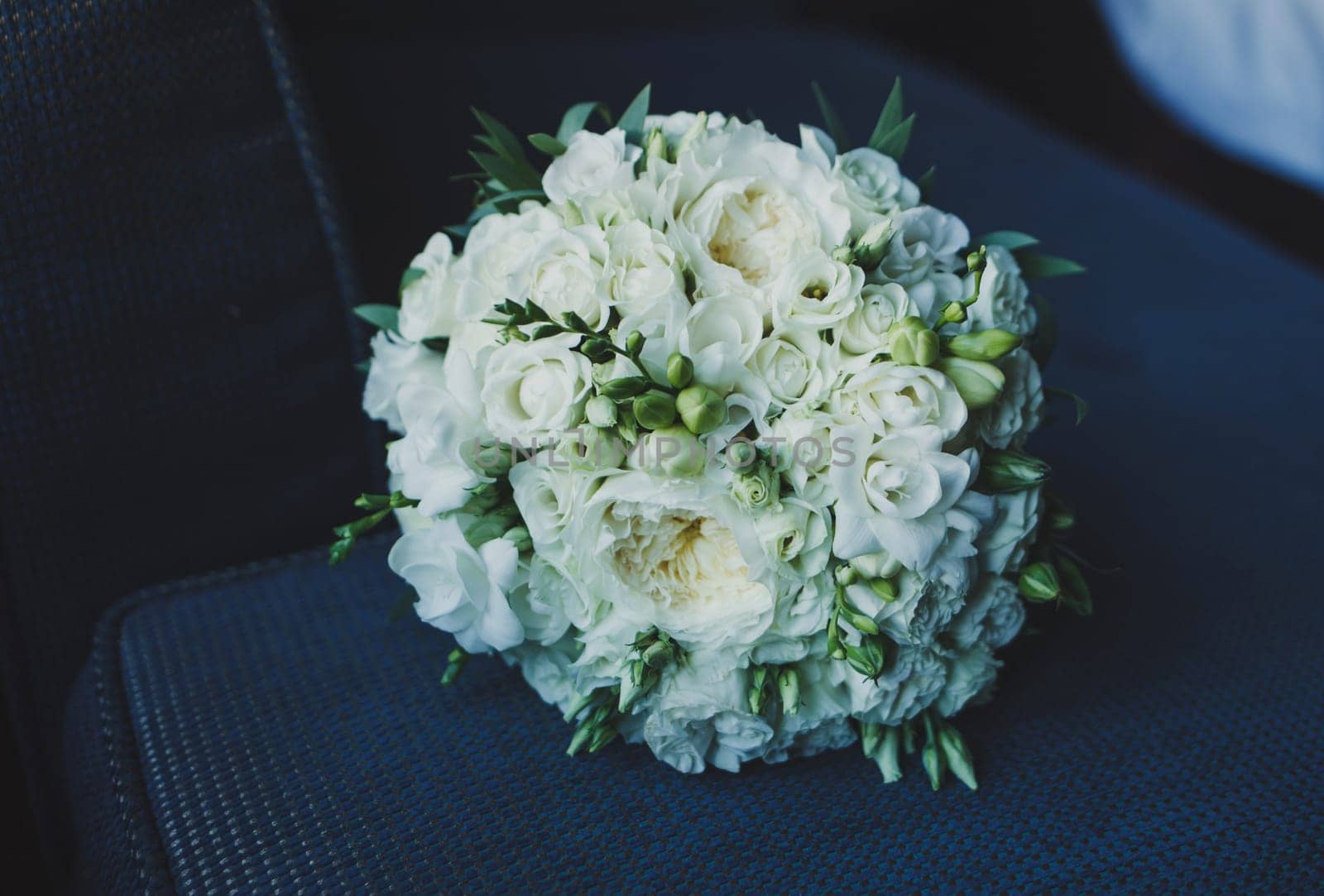 Vintage bridal bouquet at a wedding day