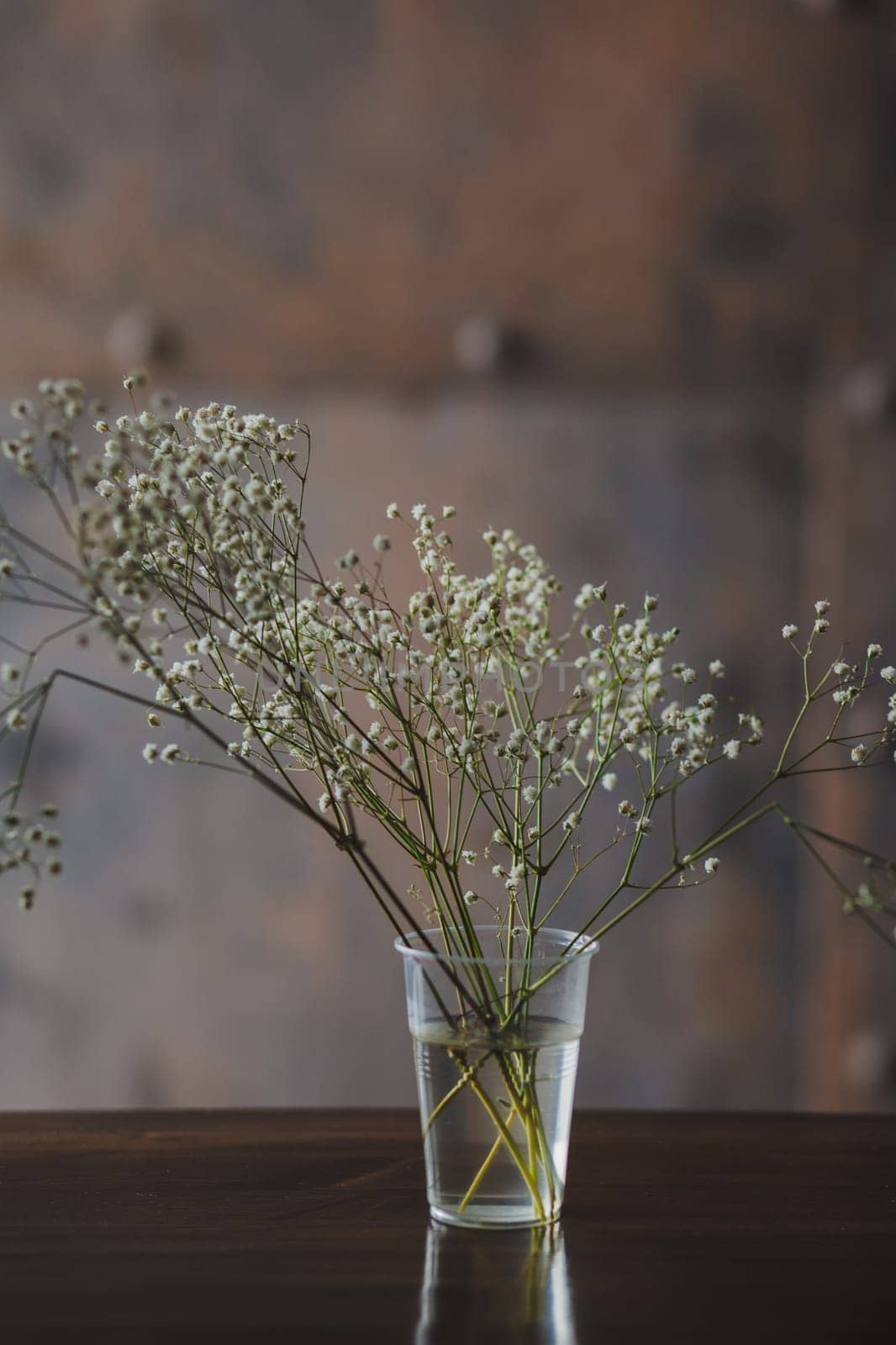 spring delicate flowers in the room. soft focus