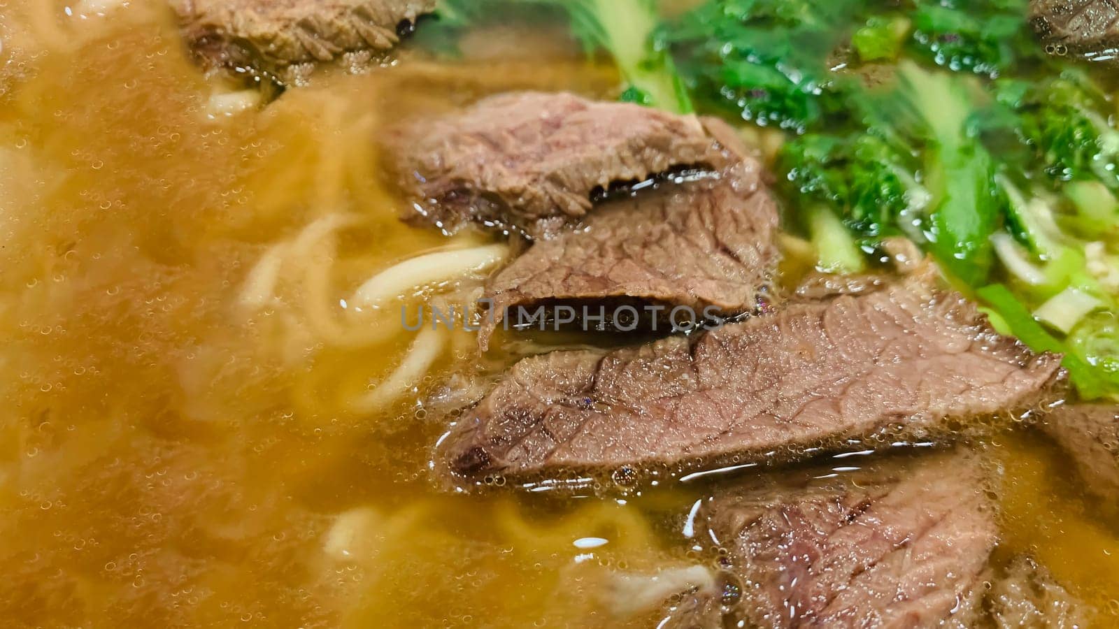 super delicious japanese and korean fusion beef ramen, Bowl of mouth watering Japanese ramen for single serving in a restaurant