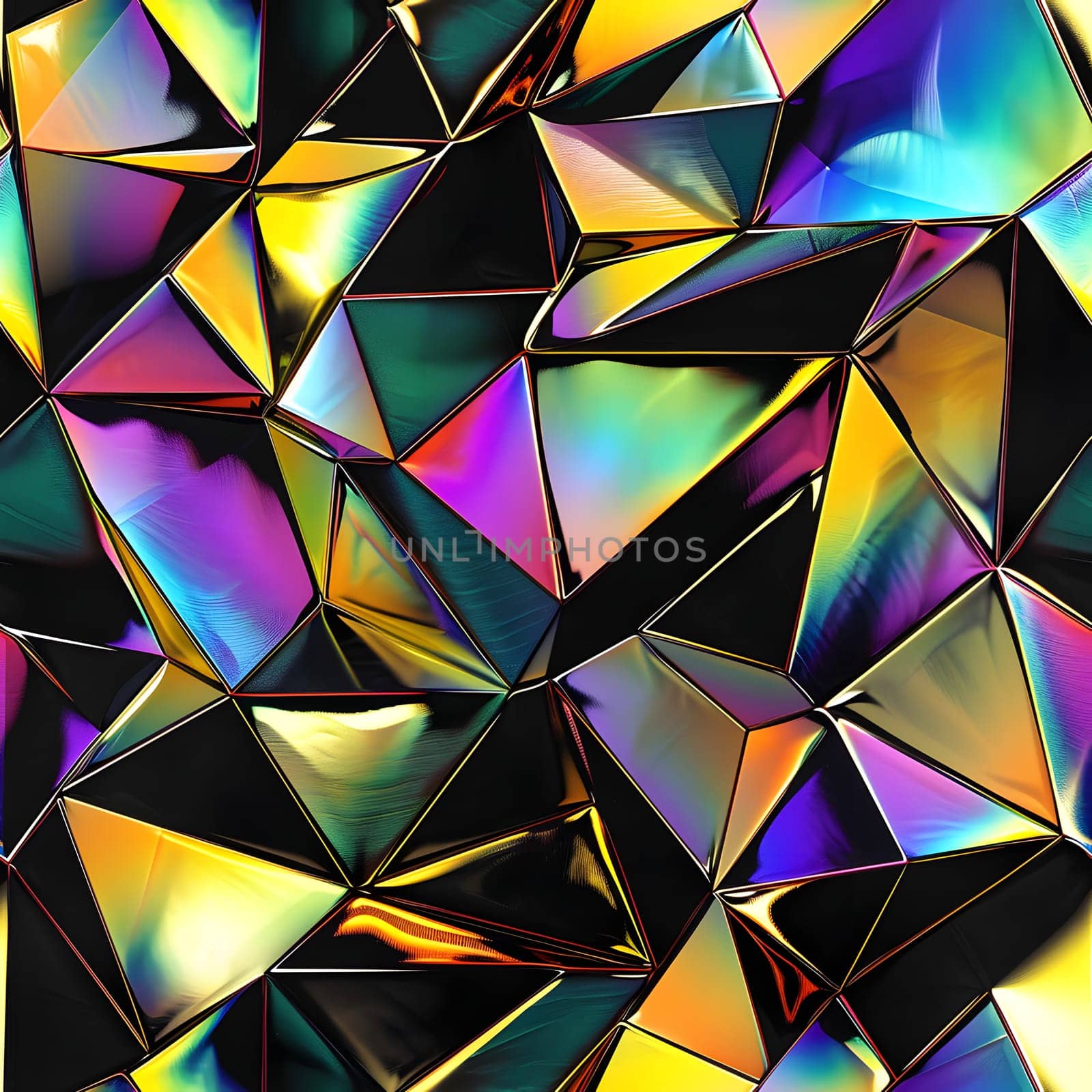 seamless texture and full-frame background of colorful glass mosaic triangular tiles by z1b