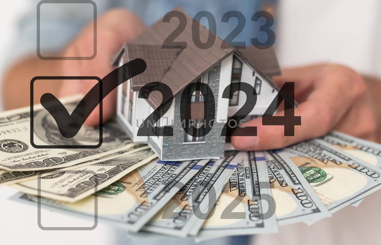 virtual interface target in the year 2024 icons, Plans to accelerate corporate expansion and growth until 2024. Beginning 2024 New Year's business planning. High quality photo