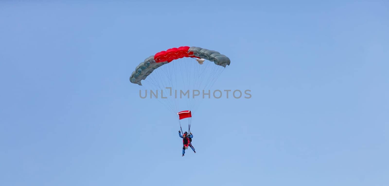 Skydiver freedom concept vintage color.
