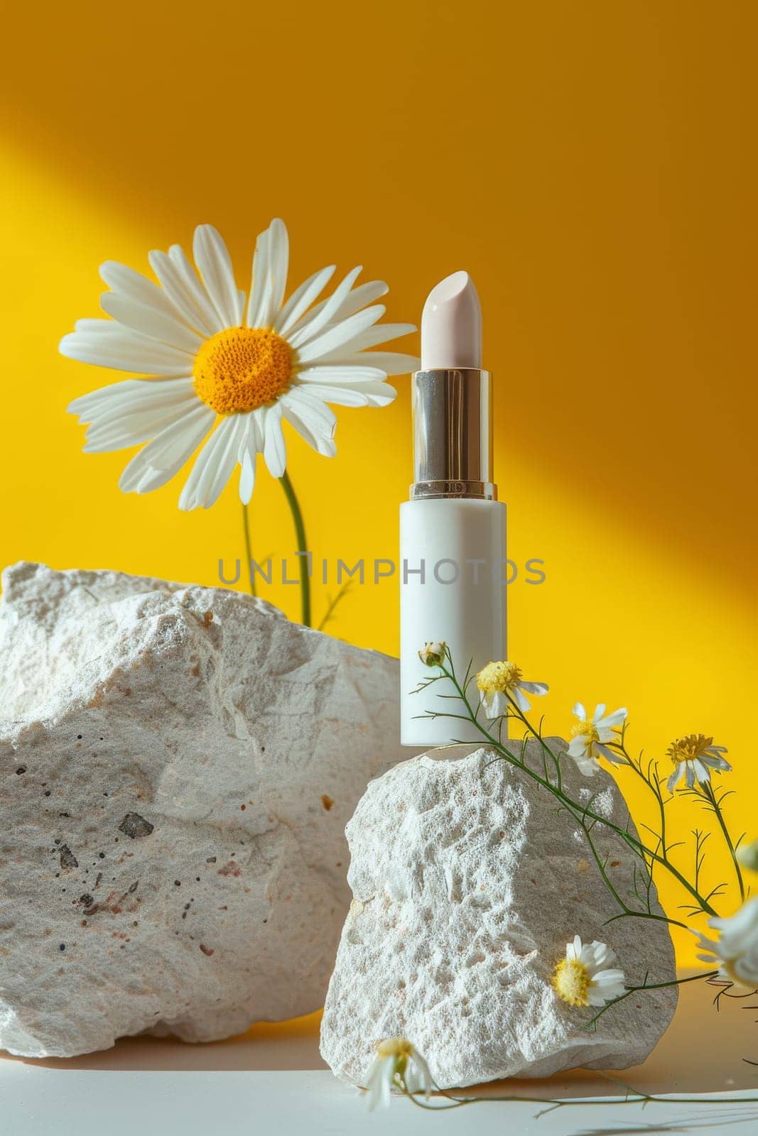 Mockup Lipstick cosmetic product. Generative AI by itchaznong