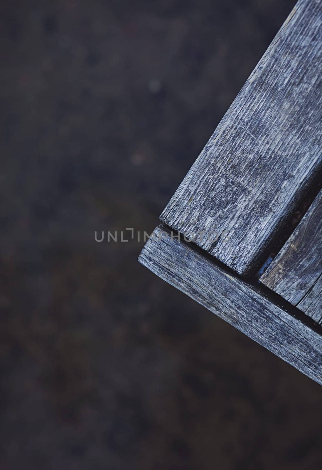 wooden pier near the water. top view