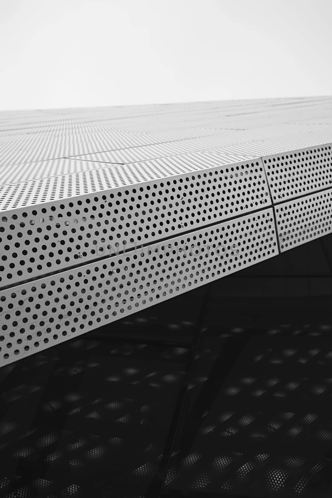 Architecture detail facade design. Metallic modern building 