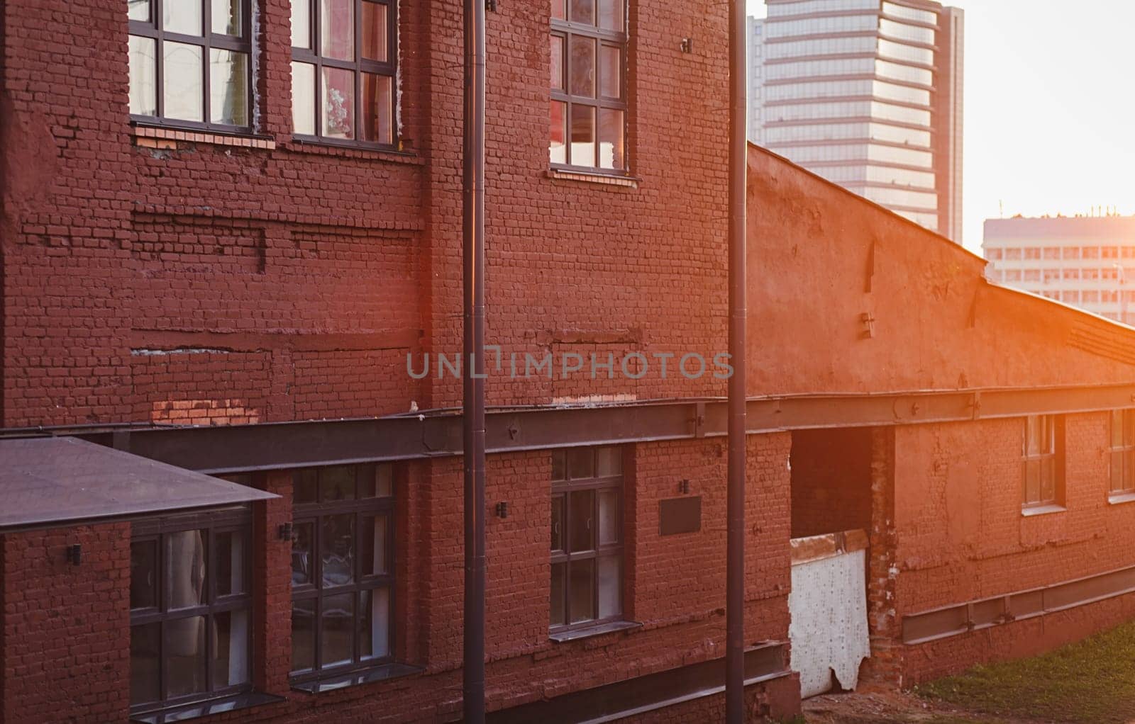 brick factory building in the city