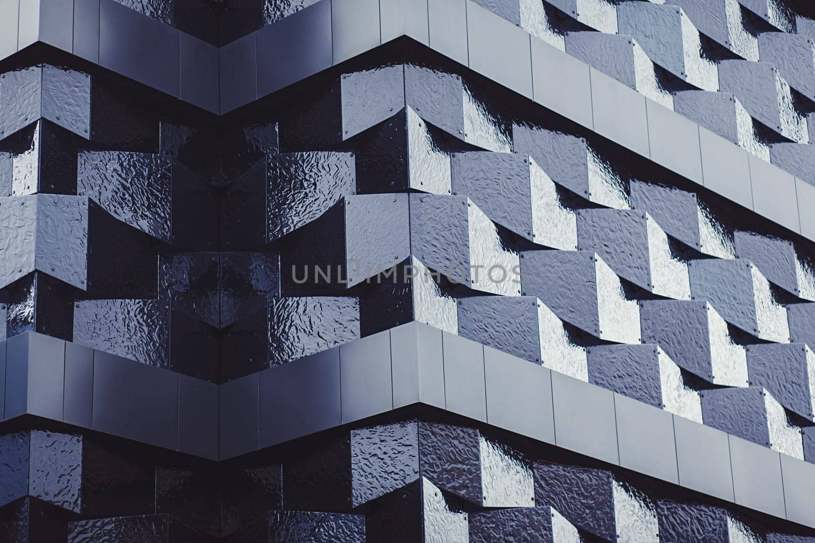 modern architecture. element of metal facade of the building