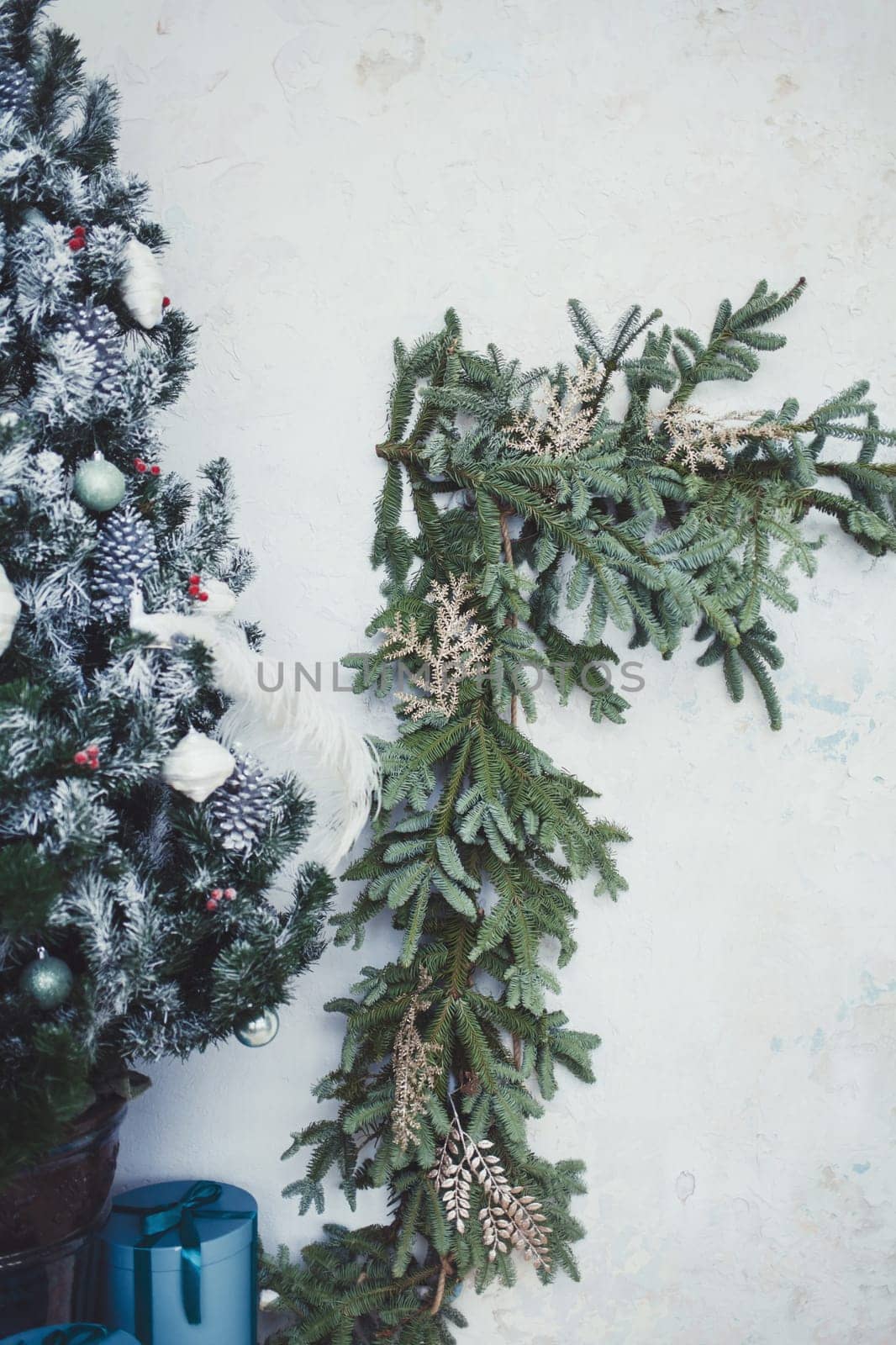Christmas decoration. Christmas tree and holidays ornament