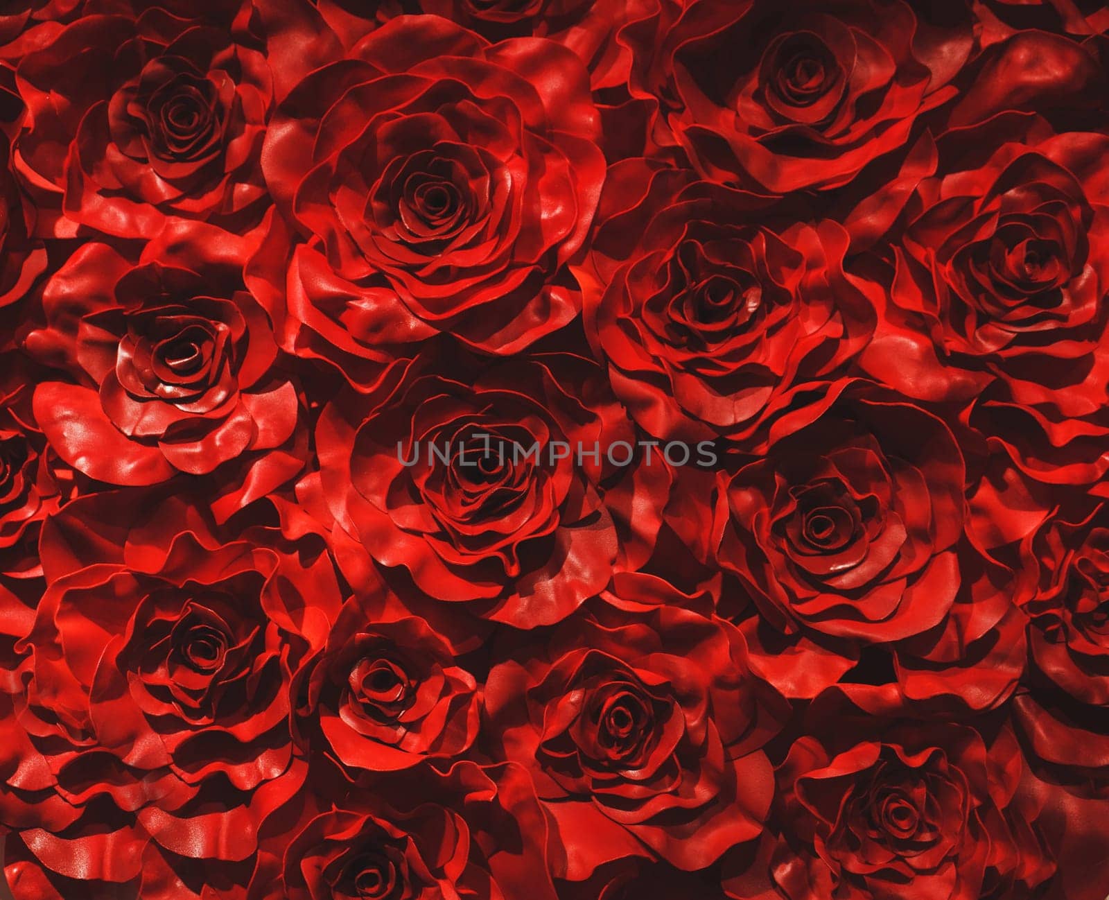 Red roses background. Romance love valentine day decoration 