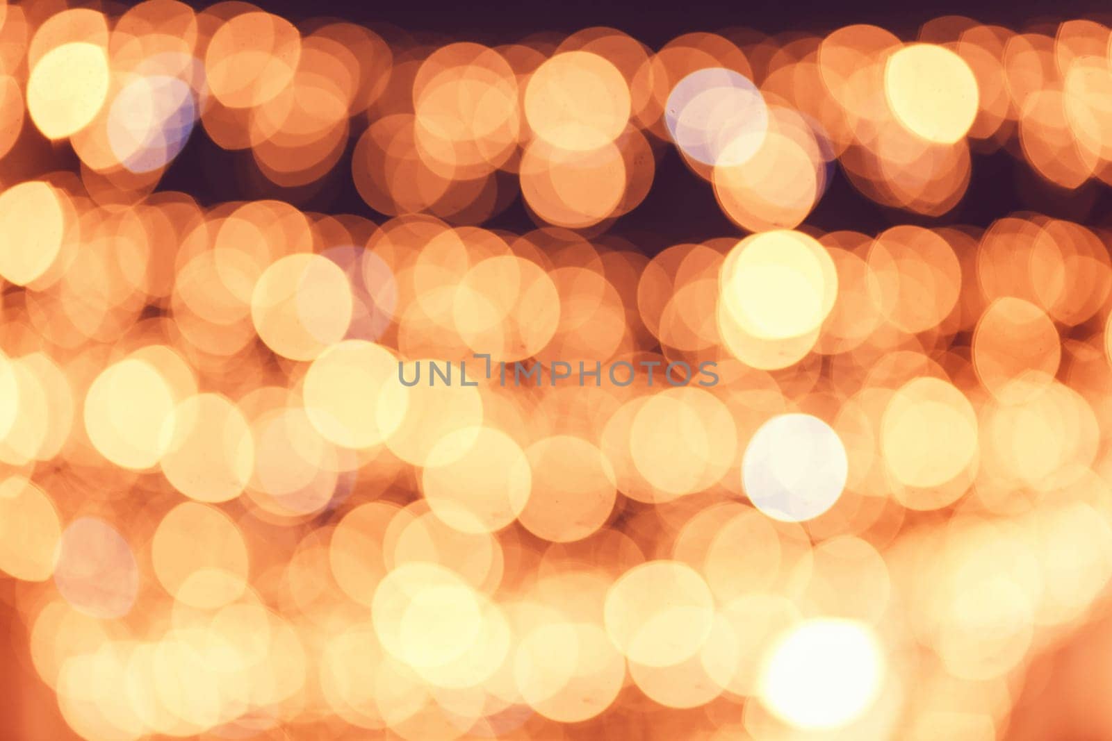 yellow bright lights background. Christmas concept
