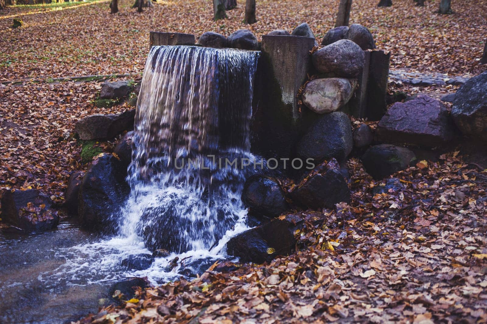 a small waterfall by Ladouski