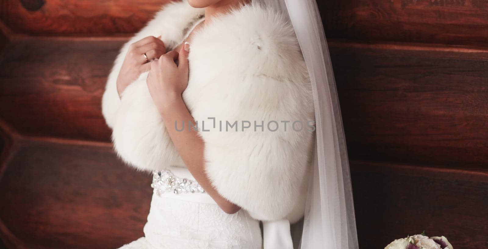 rich bride in fur coat. by Ladouski