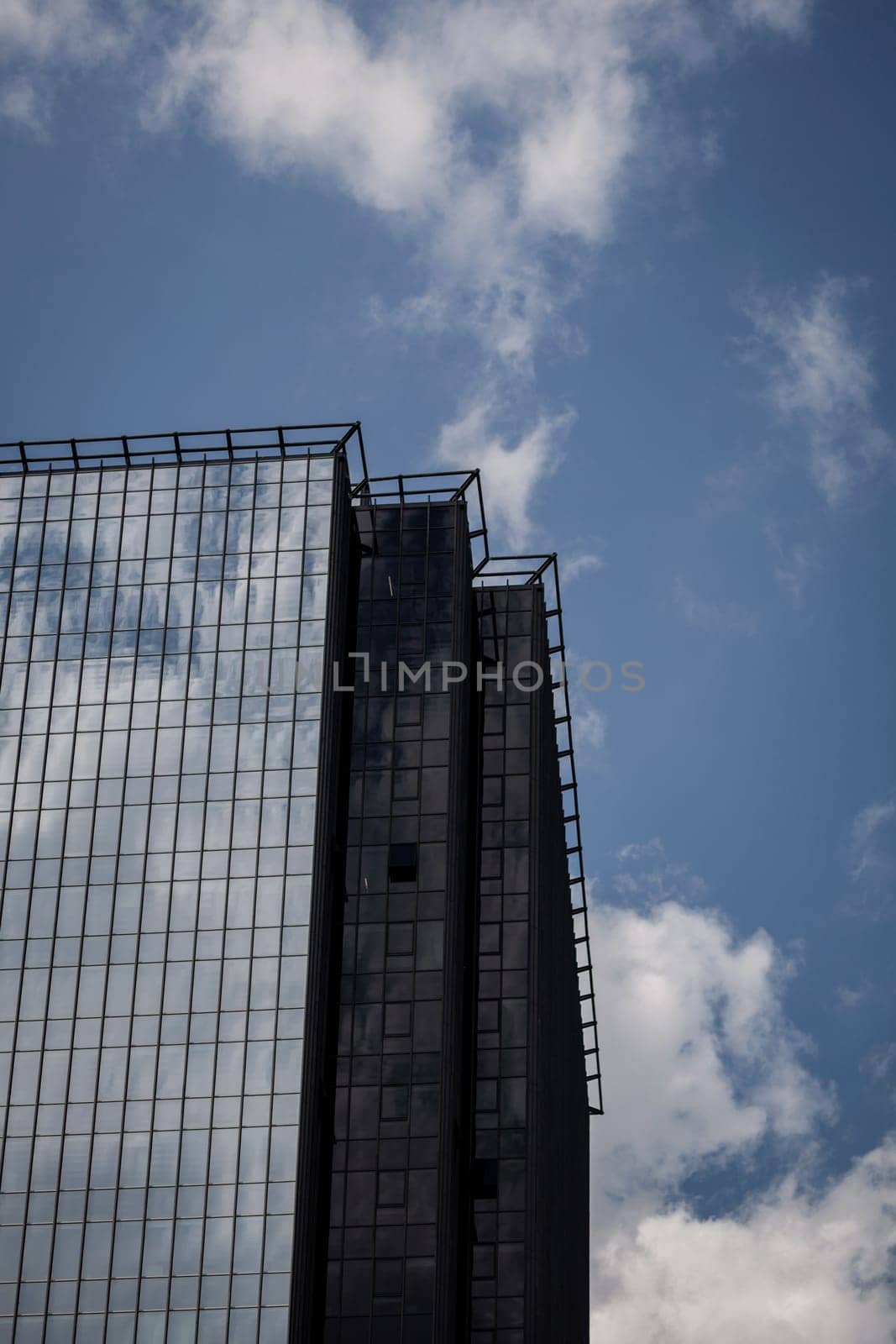 Modern skyscraper. Corporate building in city. Business office