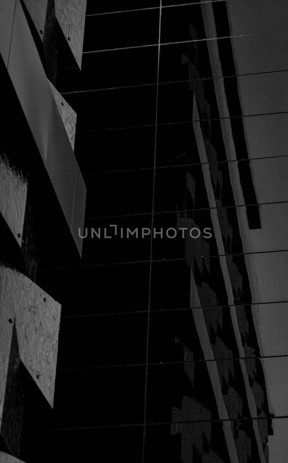 Office building in monochrome. glass architecture