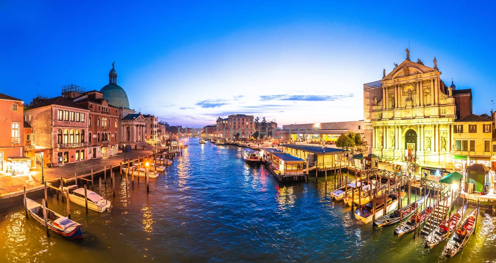 Scenic Canal Grande in Venice colorful evening view by xbrchx