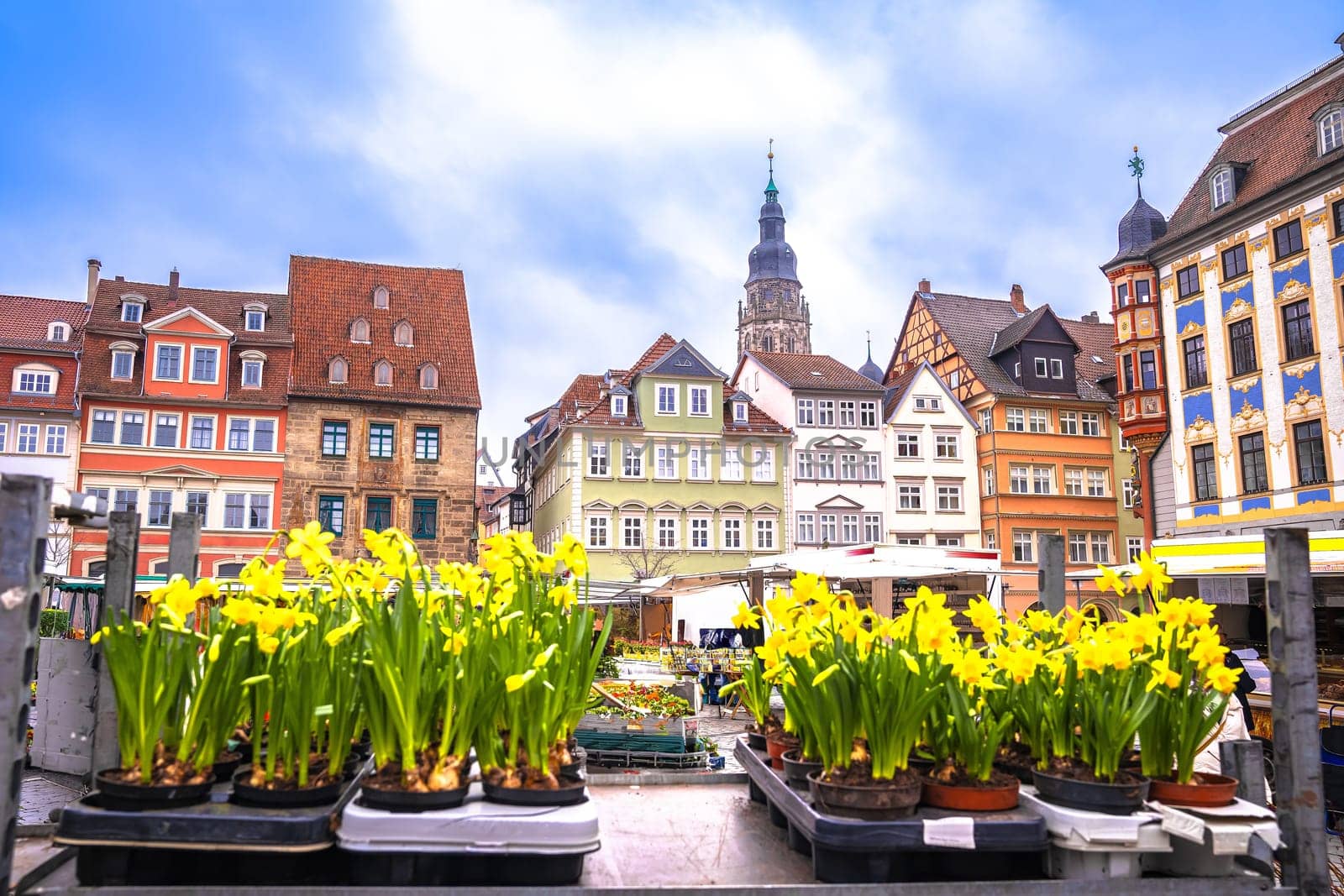 Historic town of Coburg main square Marktplatz view by xbrchx