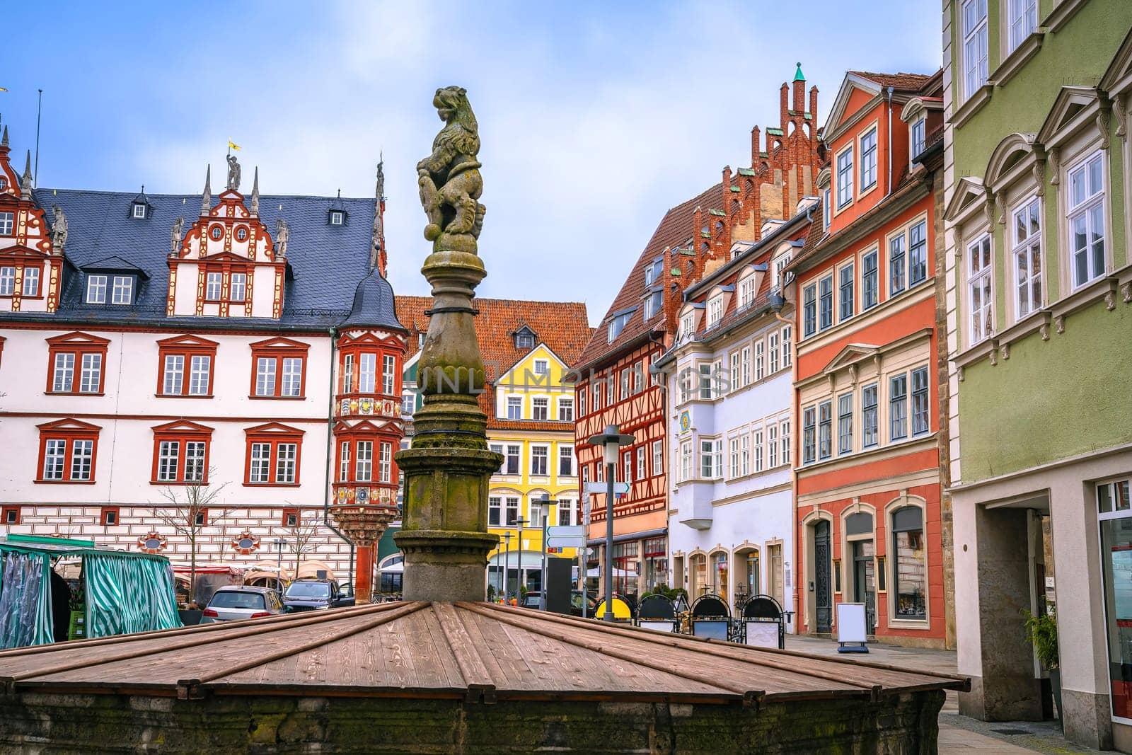 Historic town of Coburg main square Marktplatz view by xbrchx