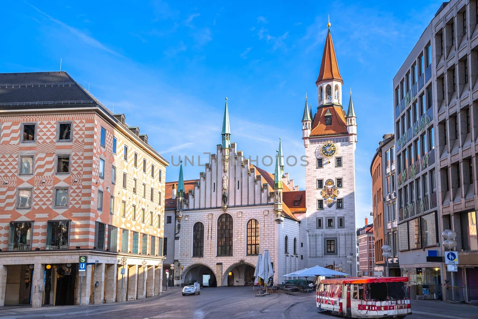City of Munich Marienplatz square architecture view, Bavaria region of Germany
