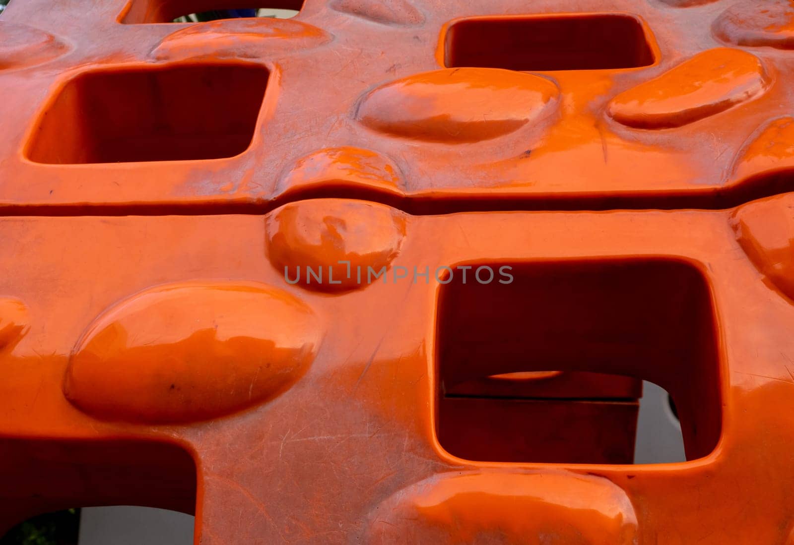 The texture of plastic wall of playground equipment by Satakorn