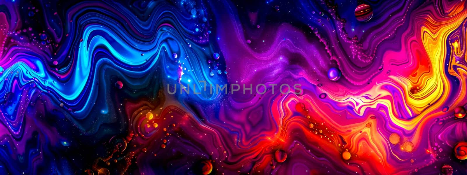 Abstract colorful liquid and marbled waves pattern with a psychedelic vibe