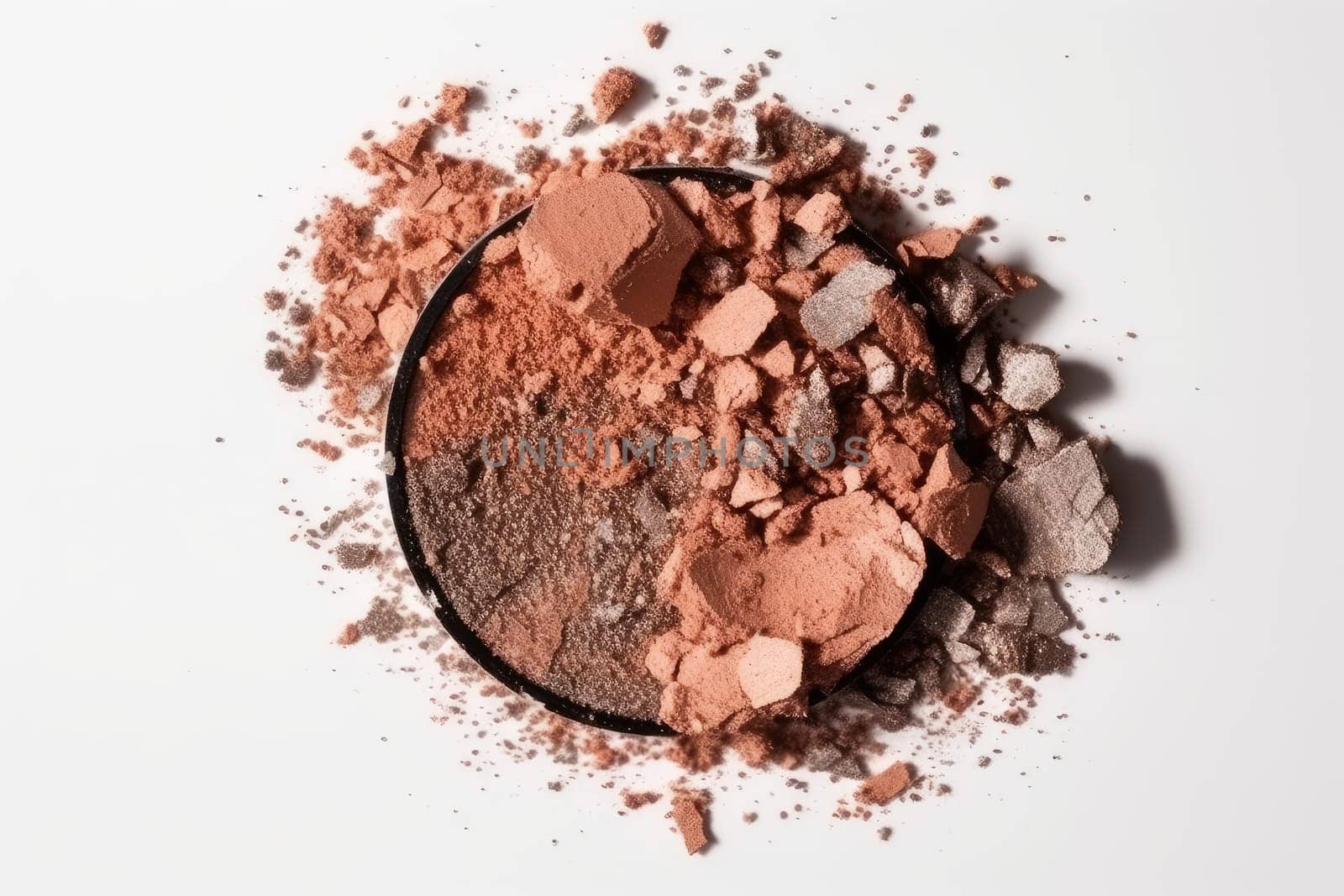 Crushed eye shadow powder. Generate Ai by ylivdesign