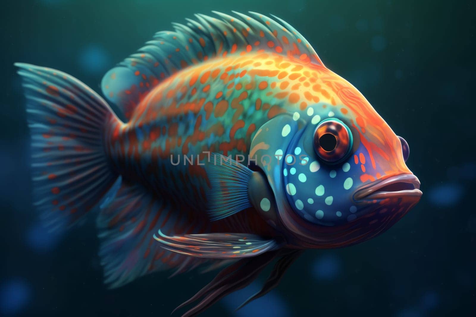 Marine fish colorful. Animal marine. Generate Ai