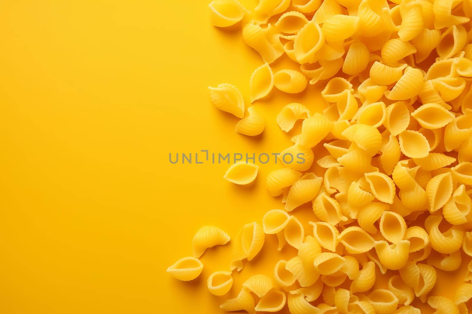 Pasta yellow banner cooking. Cuisine healthy. Generate Ai