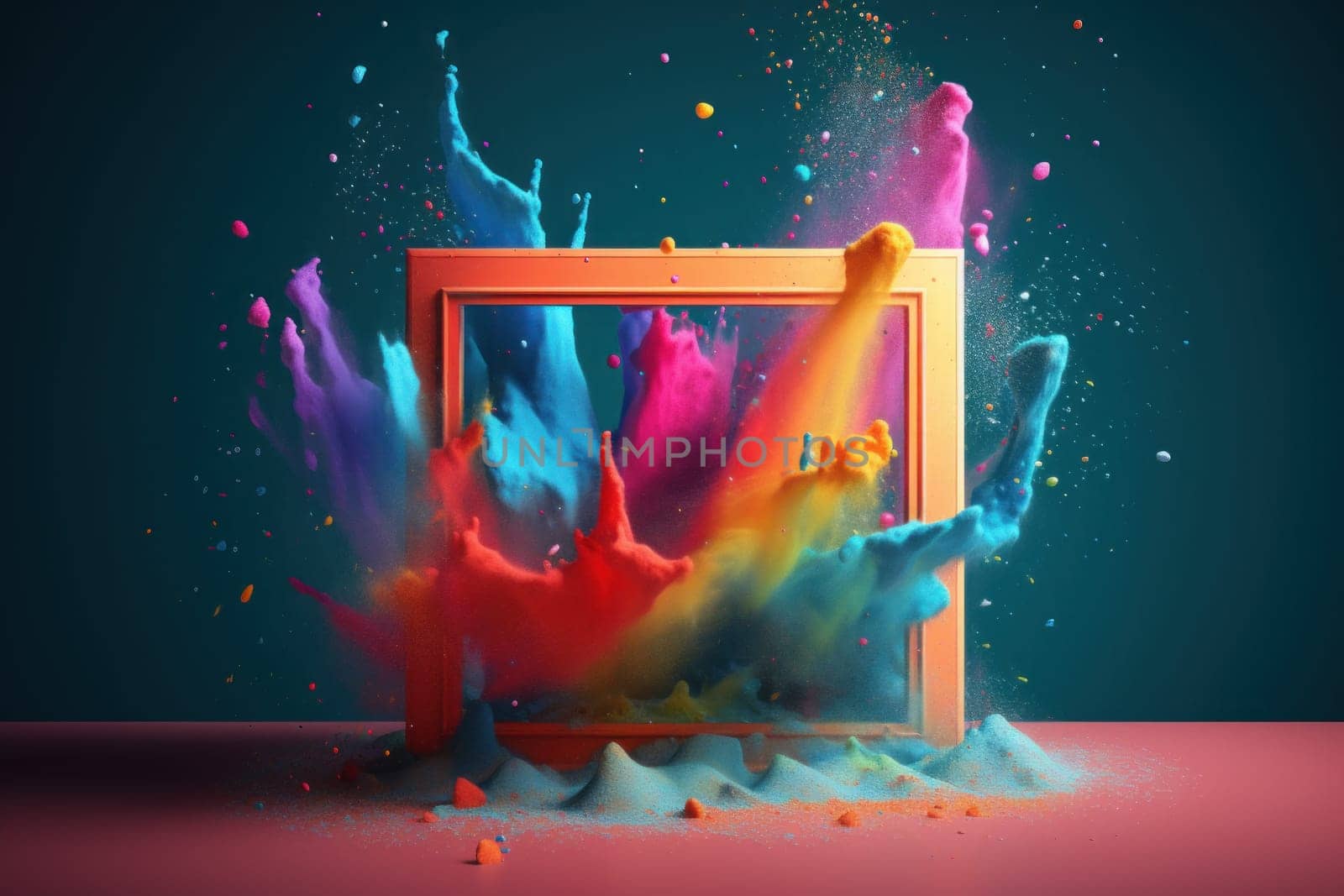 Product frame splash. Generate Ai by ylivdesign