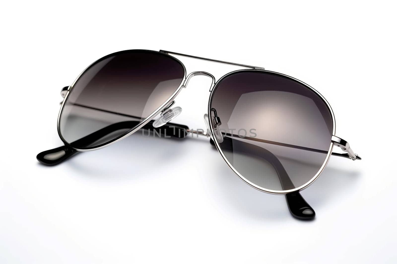 Stylish aviator black sunglasses. Optical design. Generate Ai