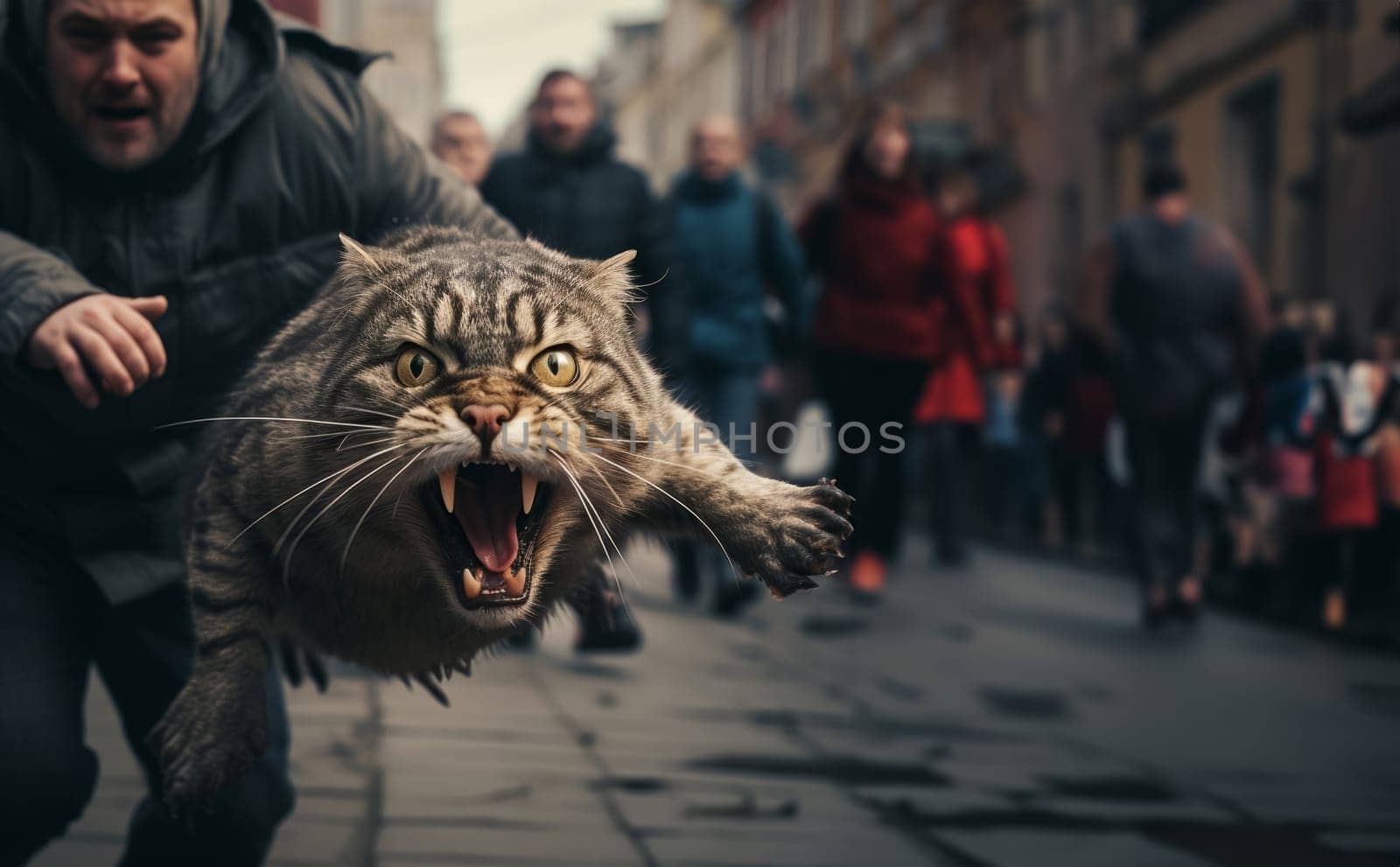 An aggressive cat on the loose in an urban environment poses a threat to both humans and animals