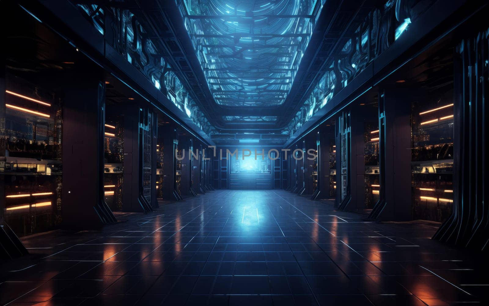 A modern server room, where data is stored and processed to power the digital world.