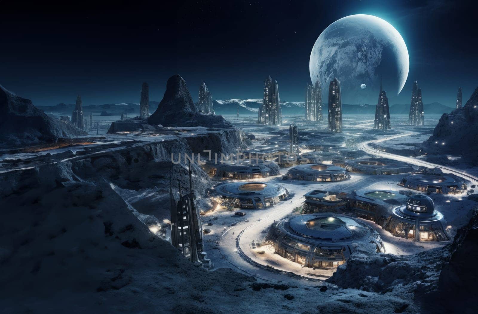A futuristic city on Mars stands as a testament to human ingenuity and perseverance.