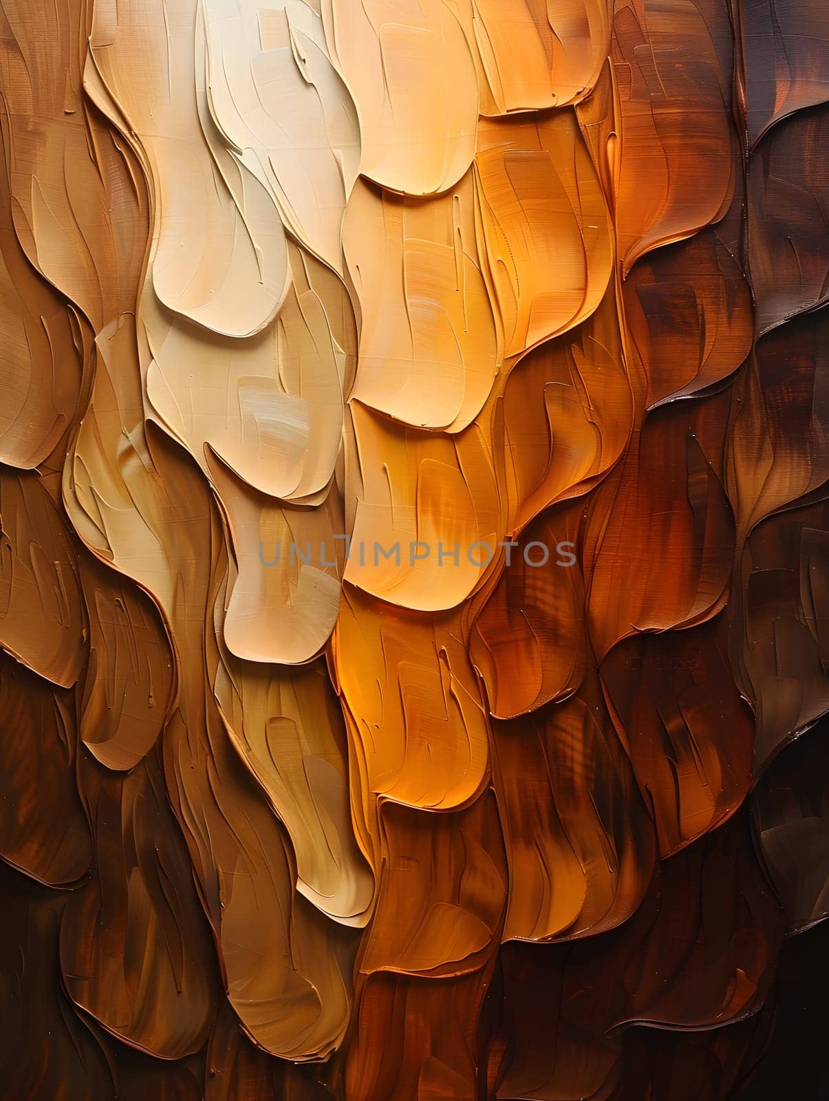 a close up of a painting with different shades of brown by Nadtochiy