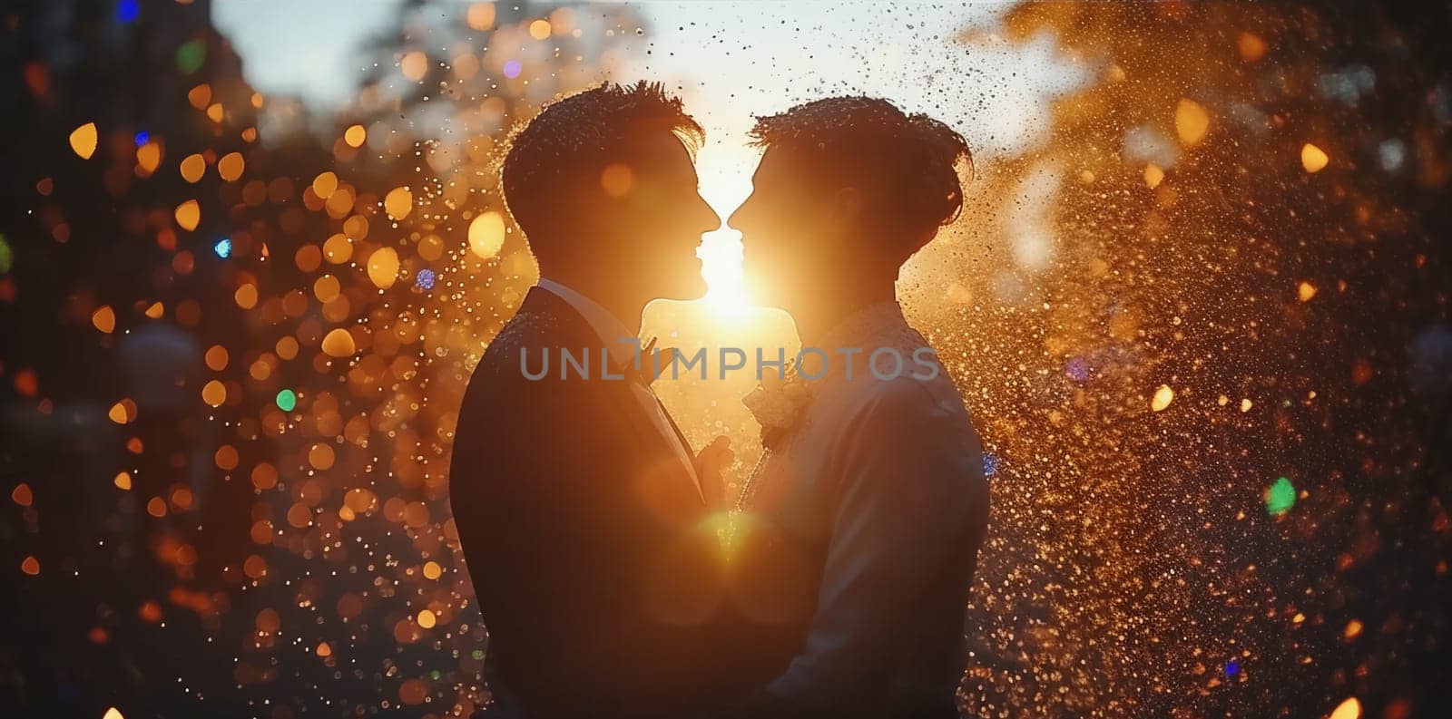 The wedding of two gay men. High quality photo