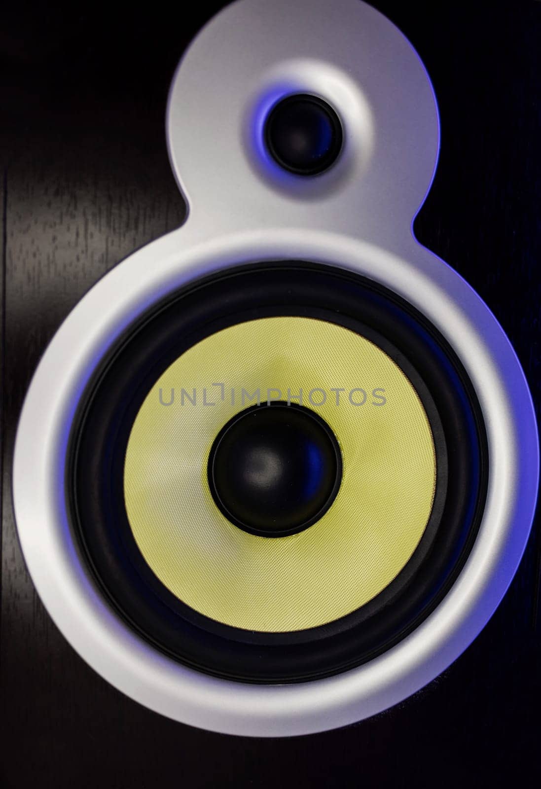 coloured studio monitor speaker. sound