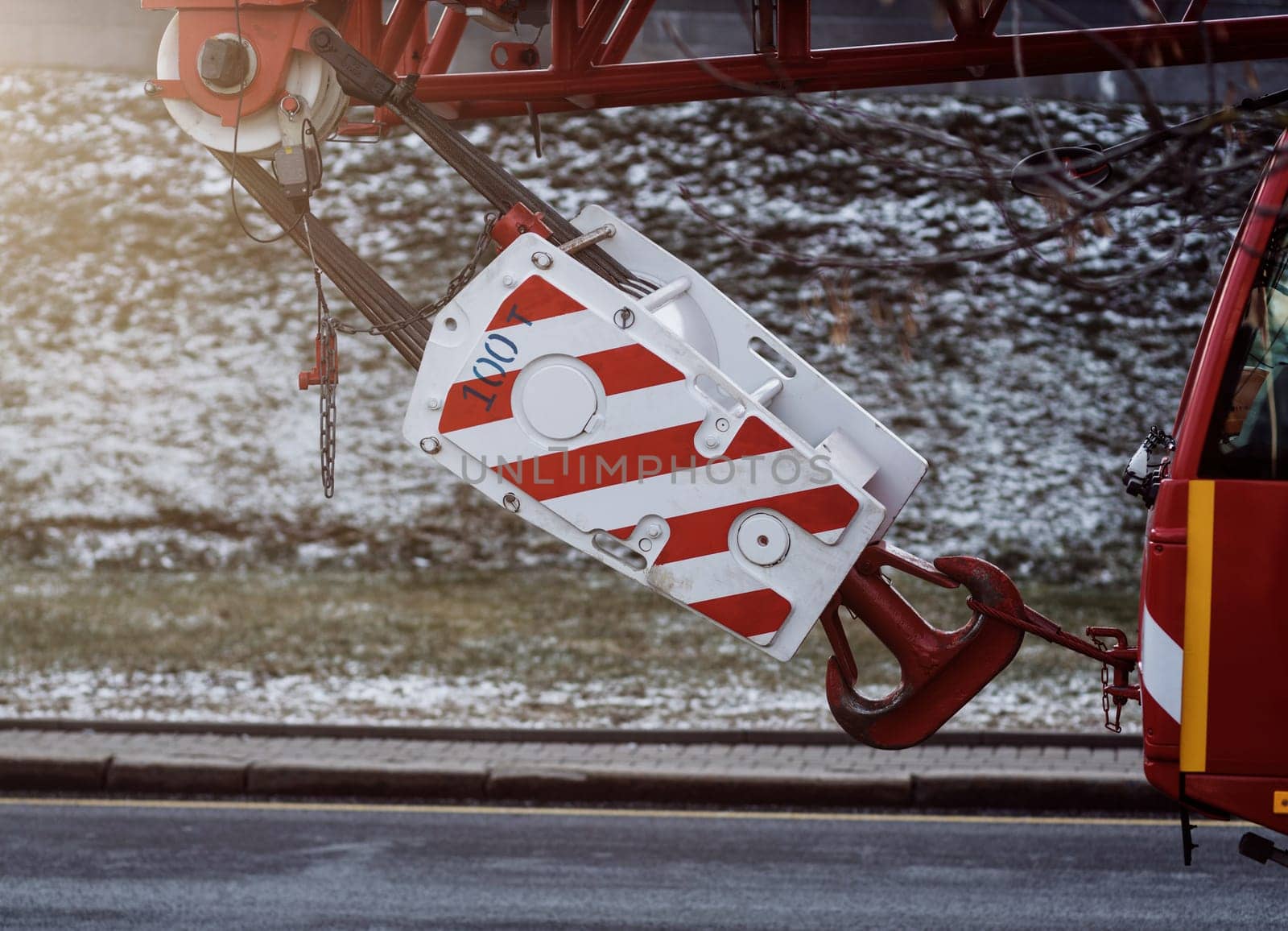 Truck crane. lifting equipment. rescue special equipment