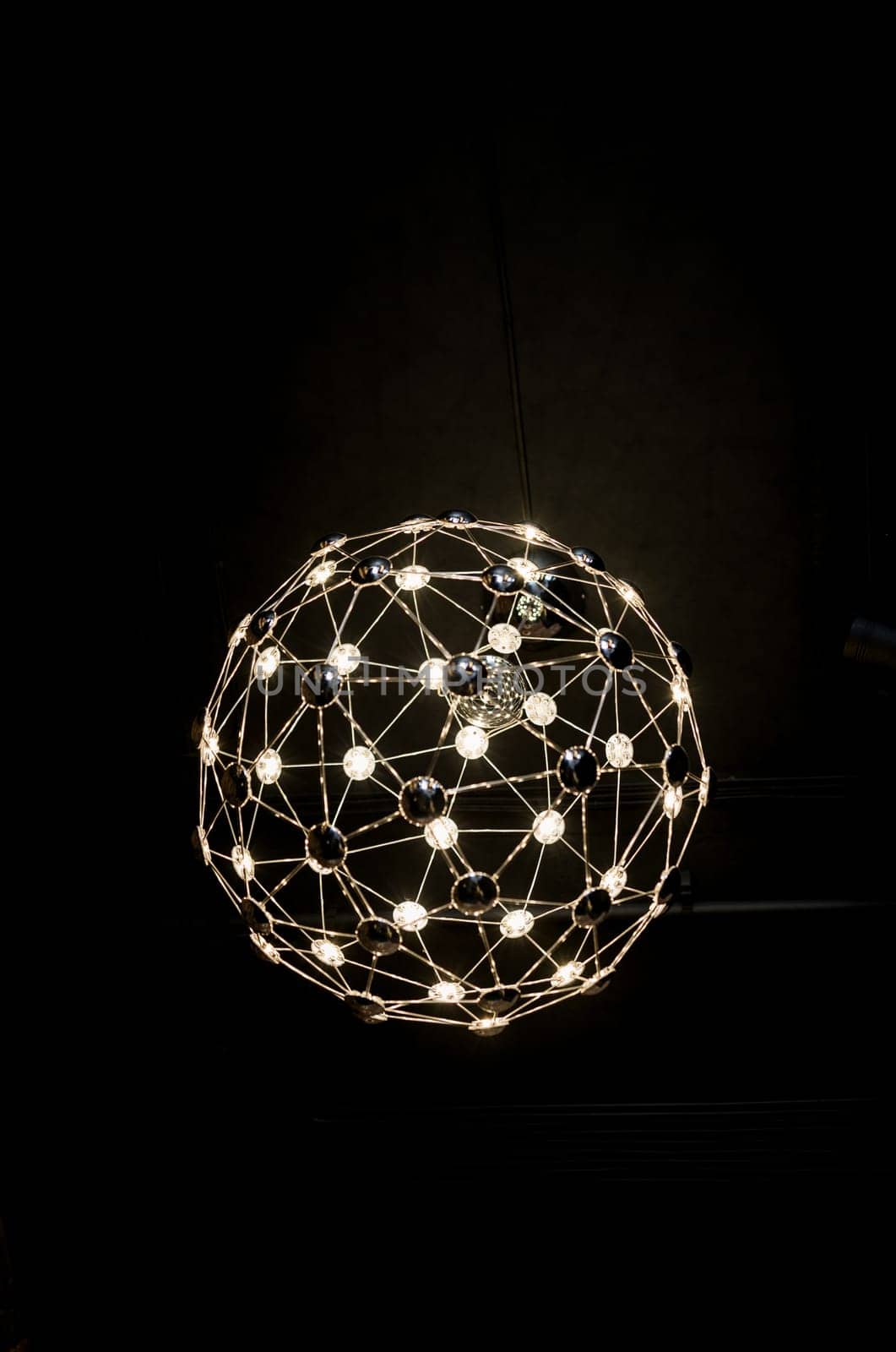 luxury pendant lamp in the loft interior