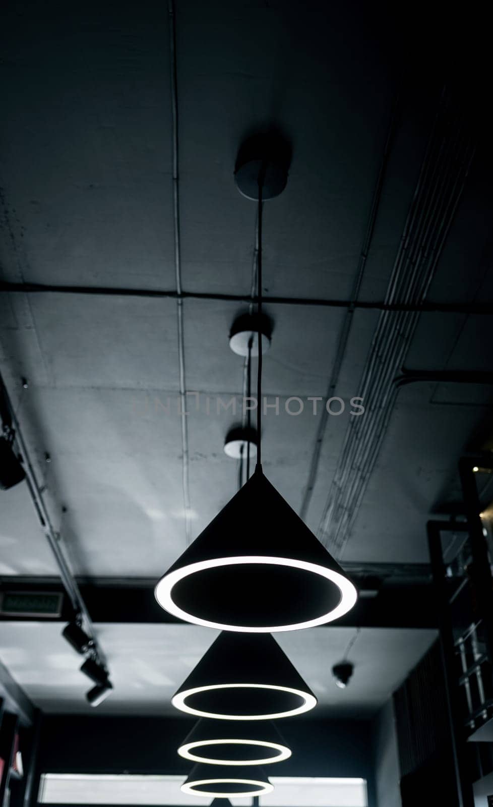 black vintage loft lamps. black industrial ceiling