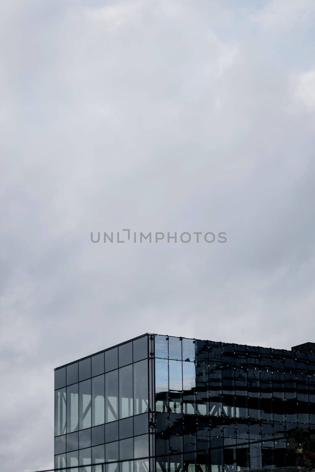 glass facade of an office building. modern architecture