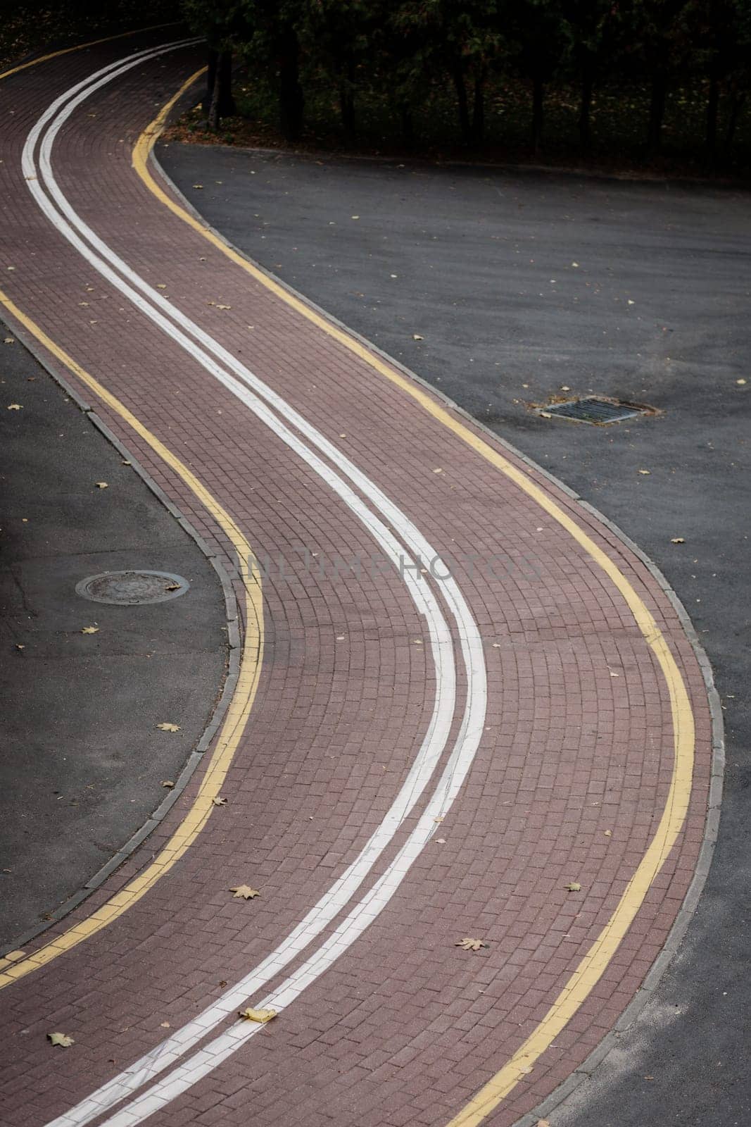 curved bike path by Ladouski