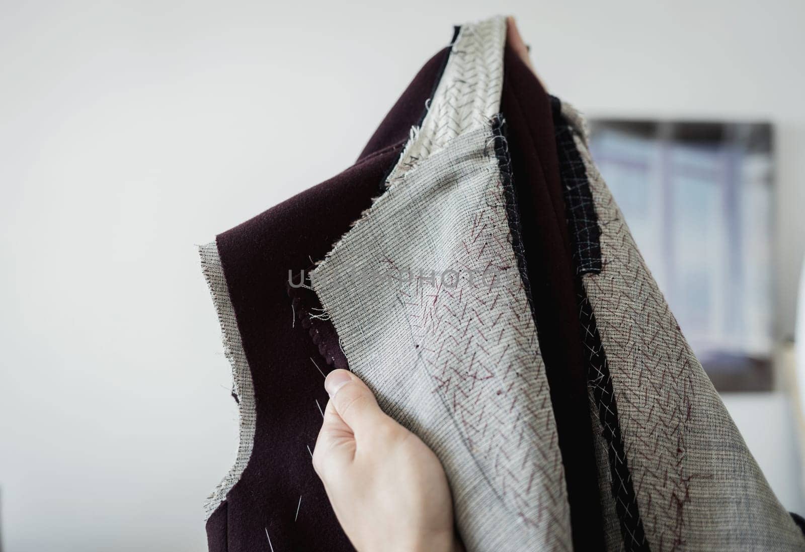  tailor working in atelier, textile industry, hobby, workspace