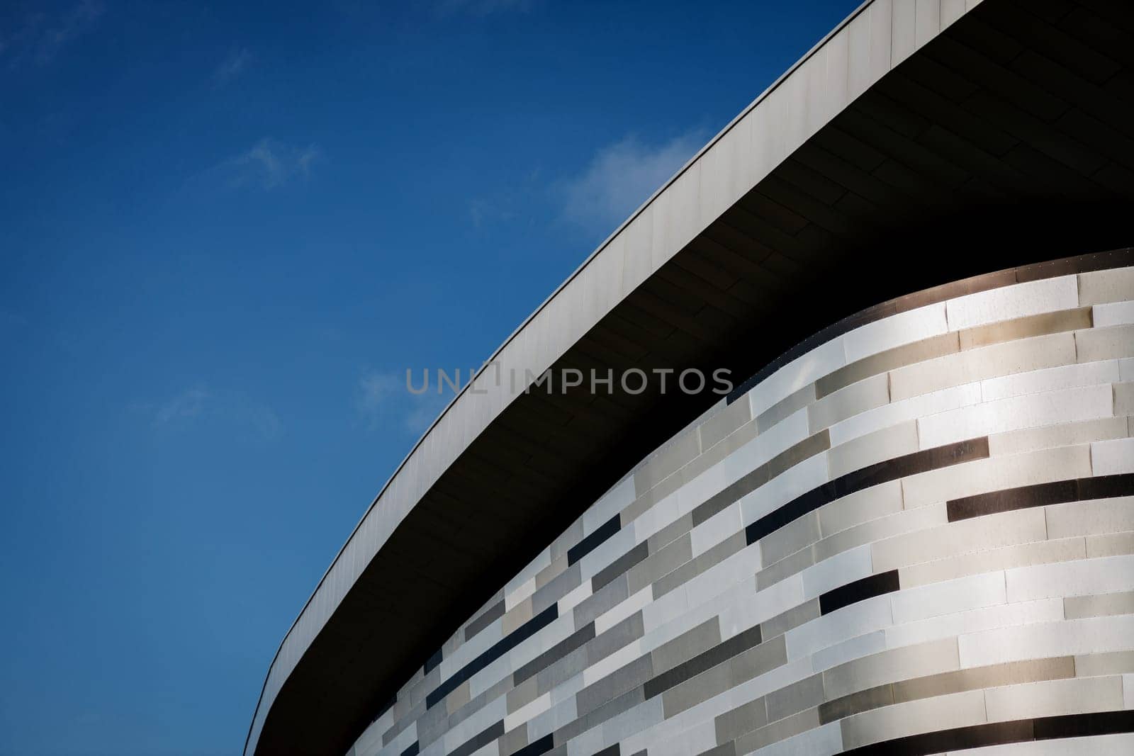 Modern apartment building over sky background