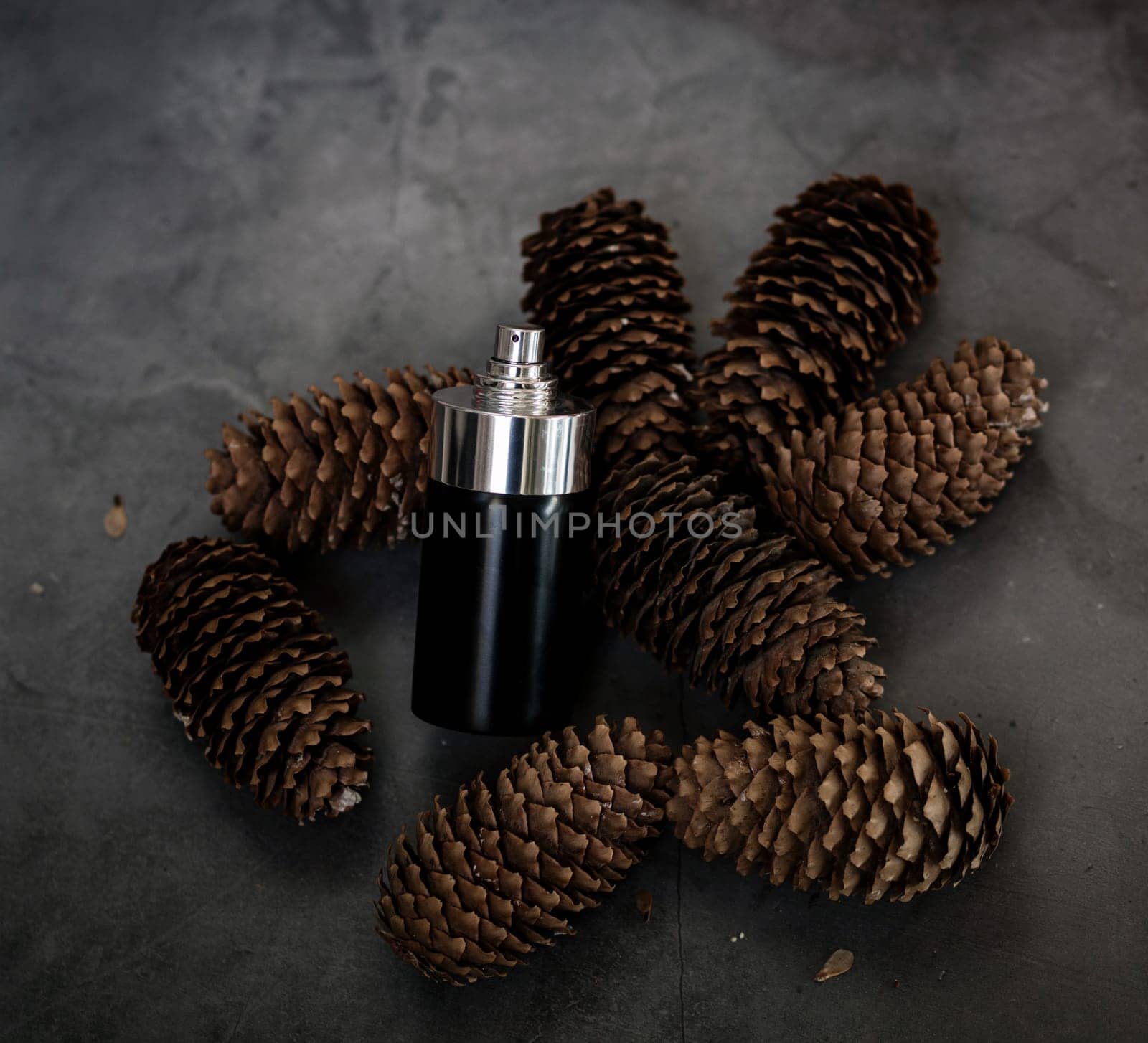 black men's perfume. natural fresh smell. eco cologne with woody notes